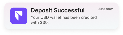 deposit successful
